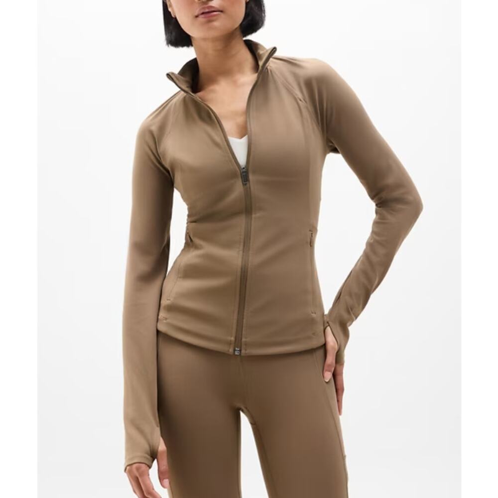 Athleta S Salutation Jacket 2.0‎ in light brown